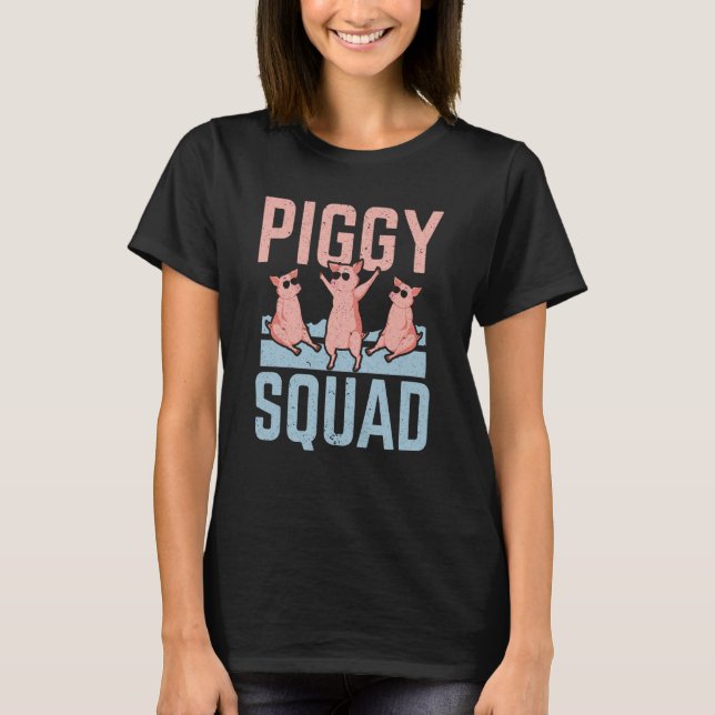 Camiseta Piggy Squad Farm Animal Pig Farmer Pig   1 (Anverso)