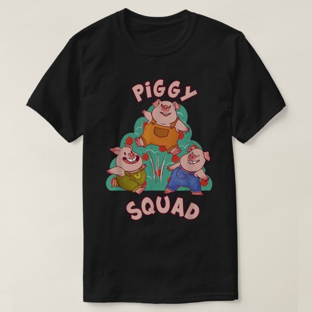 Camiseta piggy squad Pig  (Diseño del anverso)