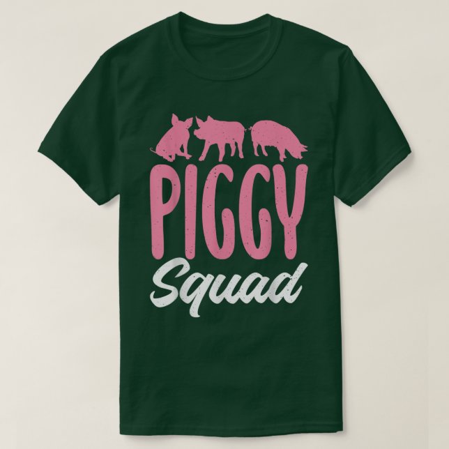 Camiseta Piggy Squad Pig Propietario Pig Friends Farmer (Diseño del anverso)