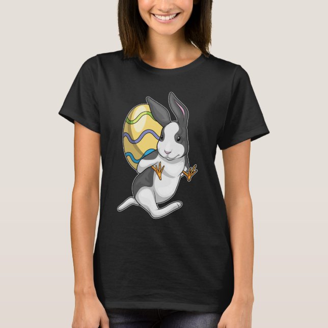 Camiseta Piggyback de huevo de pascua de Pascua Bunny (Anverso)