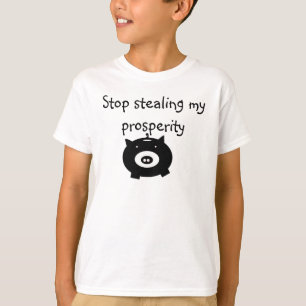 Camiseta piggybank, parada que roba mi prosperidad