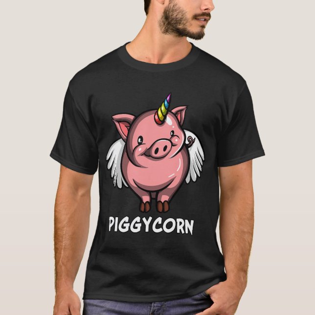 Camiseta Piggycorn Cerdo Unicornio (Anverso)