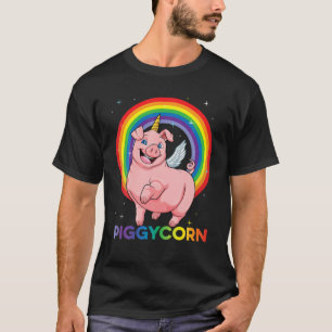 Camiseta Piggycorn Cerdo Unicornio Granja Rainbow Magic Spa