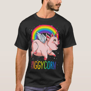 Camiseta Piggycorn Cerdo Unicornio Mujeres Niños Chicas Esp