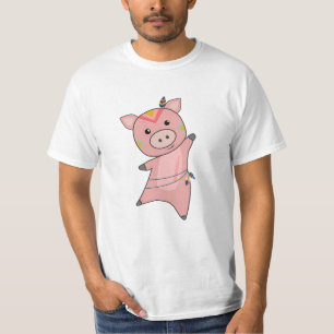 Camiseta Piggys de plumas de lechón de cerdos de la India