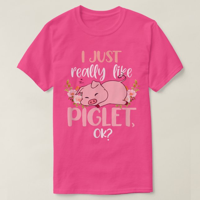 Camiseta Piglet Lechón Mascota Piggy Animal Cute Pig Lover  (Diseño del anverso)