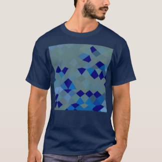 Camiseta Pigmento azul Resumen fondo de polígono bajo