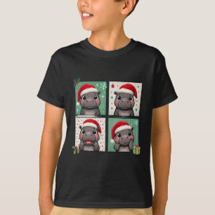 Camiseta Pigmy Hippo Meme Santa Claus Gorra Fotoboth Funny