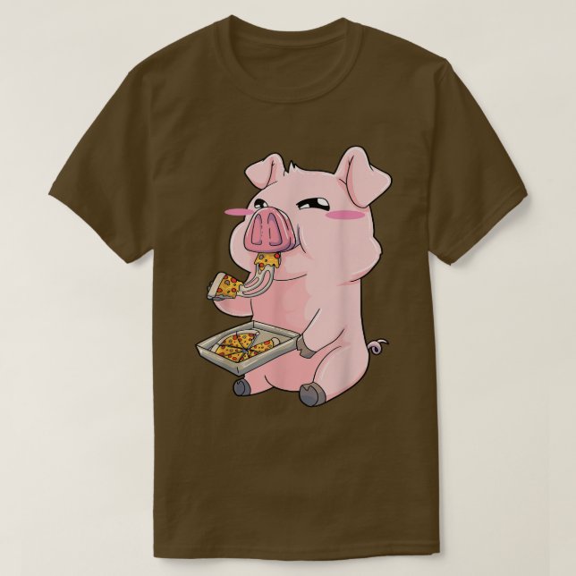 Camiseta Pigs Pizza Anime Kawaii Cute Gift 12952818 (Diseño del anverso)