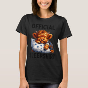 Camiseta Pijama camisón de dormir vaca highland escocesa