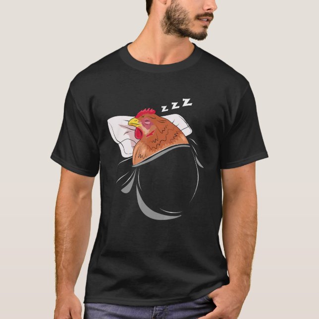 Camiseta Pijama De Dormir De Pollo Granja Ropa De Pollo  Ch (Anverso)