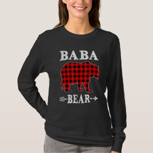 Camiseta Pijama de Navidad de Baba Bear Cuadros Rojos Búfal