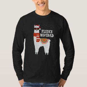Camiseta Pijama de Navidad de Lana Feliz Navidad Llama