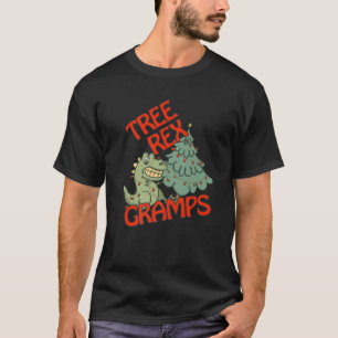 Camiseta Pijama de Navidad Dinosaurio Árbol Rex Abuelo Gram
