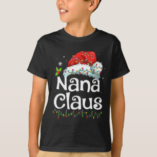 Camiseta Pijama de Navidad Nana Claus Familia Combinación X