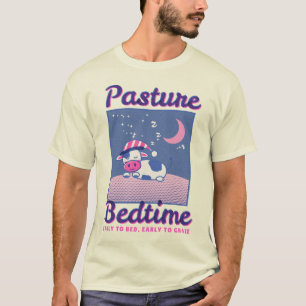 Camiseta Pijama de Vaca Dormilona en el Pasto