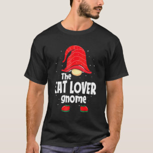 Camiseta Pijama Familiar de Navidad Gato Gnomo a Juego