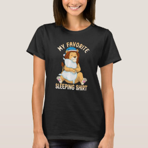 Camiseta Pijama lindo para mujeres Nigh León durmiente  2