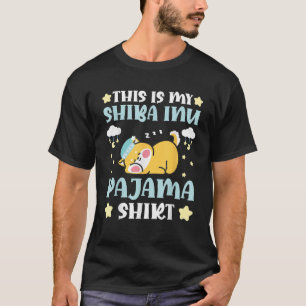 Camiseta Pijama mono Shiba divertido pijamas para adolescen