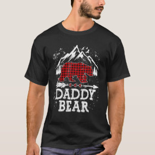 Camiseta Pijama Navideño Rojo a Cuadros del Oso Papá Combin