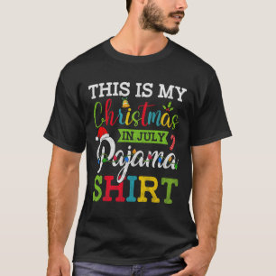 Camiseta Pijama Retro Verano Navidad Esta Es Mi Navidad En