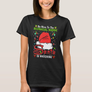 Camiseta Pijamas de Santa Navidad Sé Amable Con la Enfermer