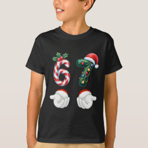 Camiseta Pijamas divertidos de Navidad 67 Seis Siete Meme 6