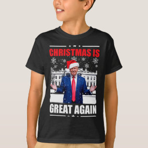 Camiseta Pijamas Divertidos Navidad Es Genial De Nuevo Trum