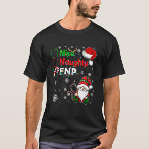 Camiseta Pijamas familiares de Navidad Nice Naughty FNP Gno
