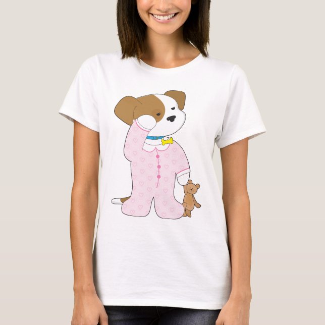 Camiseta Pijamas lindos del perrito (Anverso)