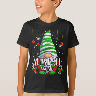 Camiseta Pijamas Navideñas de Gnome Musical para Familias C