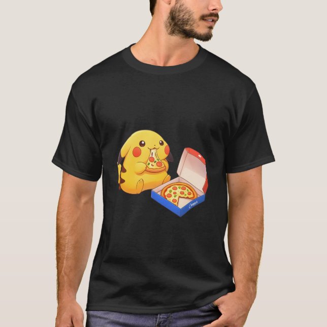 Camiseta Pikachu Amante de la Pizza  (Anverso)