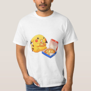 Camiseta Pikachu Amante de la Pizza (pokemon)