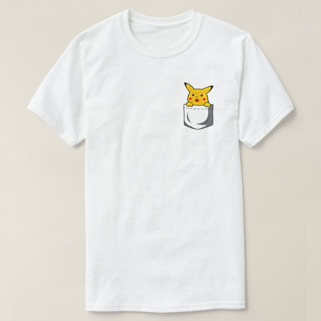 Camiseta Pikachu Pocket Cartoon Illustration (Diseño del anverso)