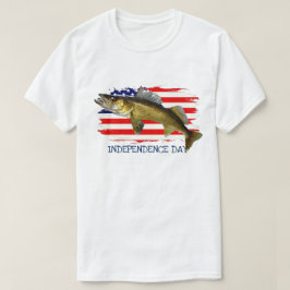 Camiseta Pike Walleye rojo, blanco y azul 