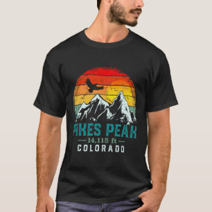 Camiseta Pikes Peak angustiado montaña Colorado Retro Hiki