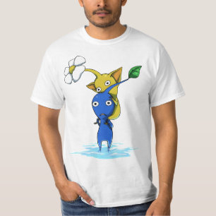 Camiseta pikmin amarilla, pikmin azul