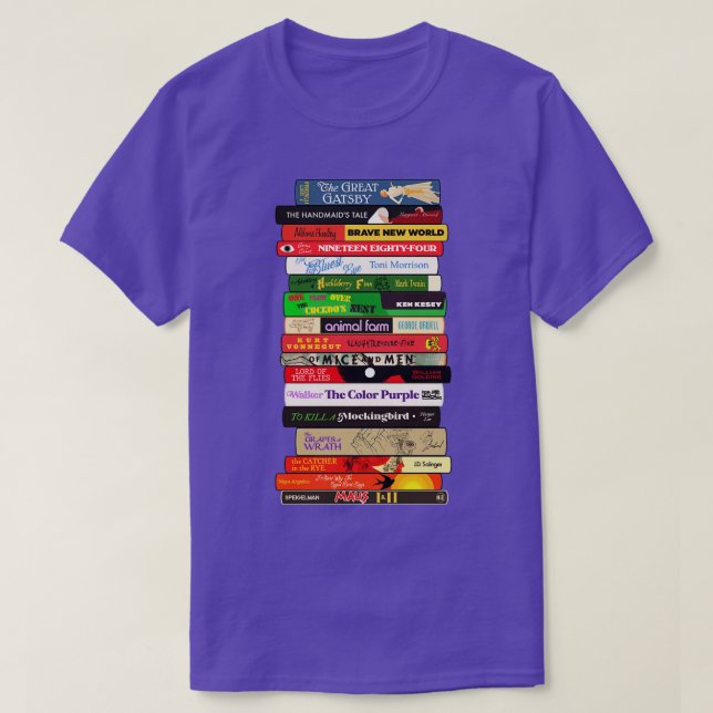 Camiseta Pila clásica de libros prohibidos (Diseño del anverso)