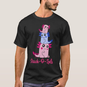 Camiseta Pila de Axolotls Stack O Lotls Cute Axolotl Pun