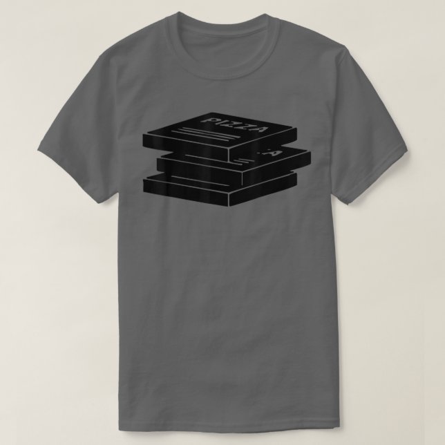 Camiseta Pila de cajas de pizza (Diseño del anverso)