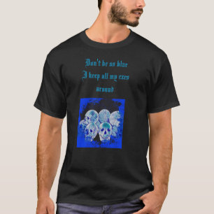 Camiseta Pila de calaveras azules mantengo a todos mis ex a