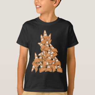 Camiseta Pila de conos de carreteras naranjas