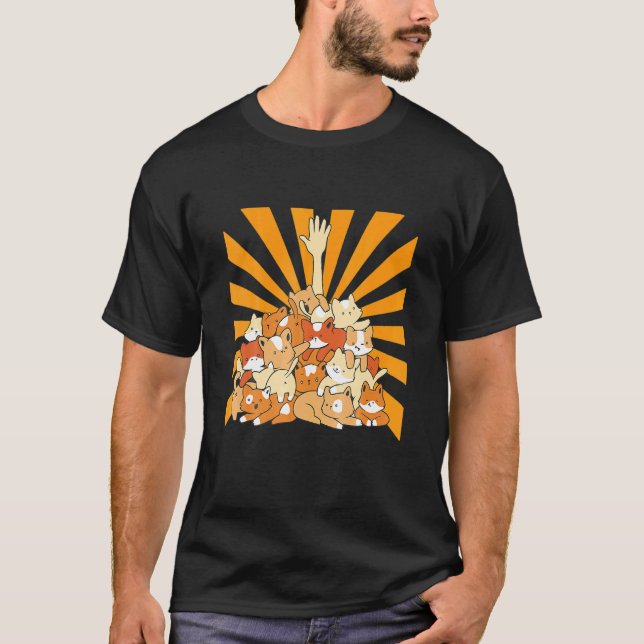 Camiseta Pila de gatos (Anverso)
