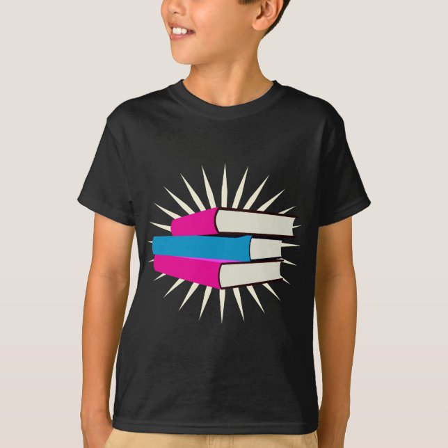 Camiseta Pila de libros (Anverso)