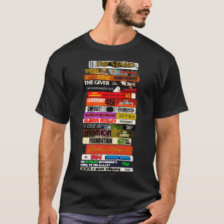 Camiseta Pila de libros de ciencia ficción