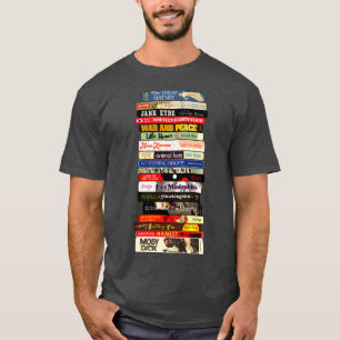 Camiseta Pila de libros de literatura clásica