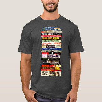 Camiseta Pila de libros de literatura clásica