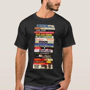 Camiseta Pila de libros de literatura clásica