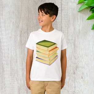 Camiseta Pila de libros Lover Art y Leer libros