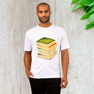 Camiseta Pila de libros Lover Art y Leer libros